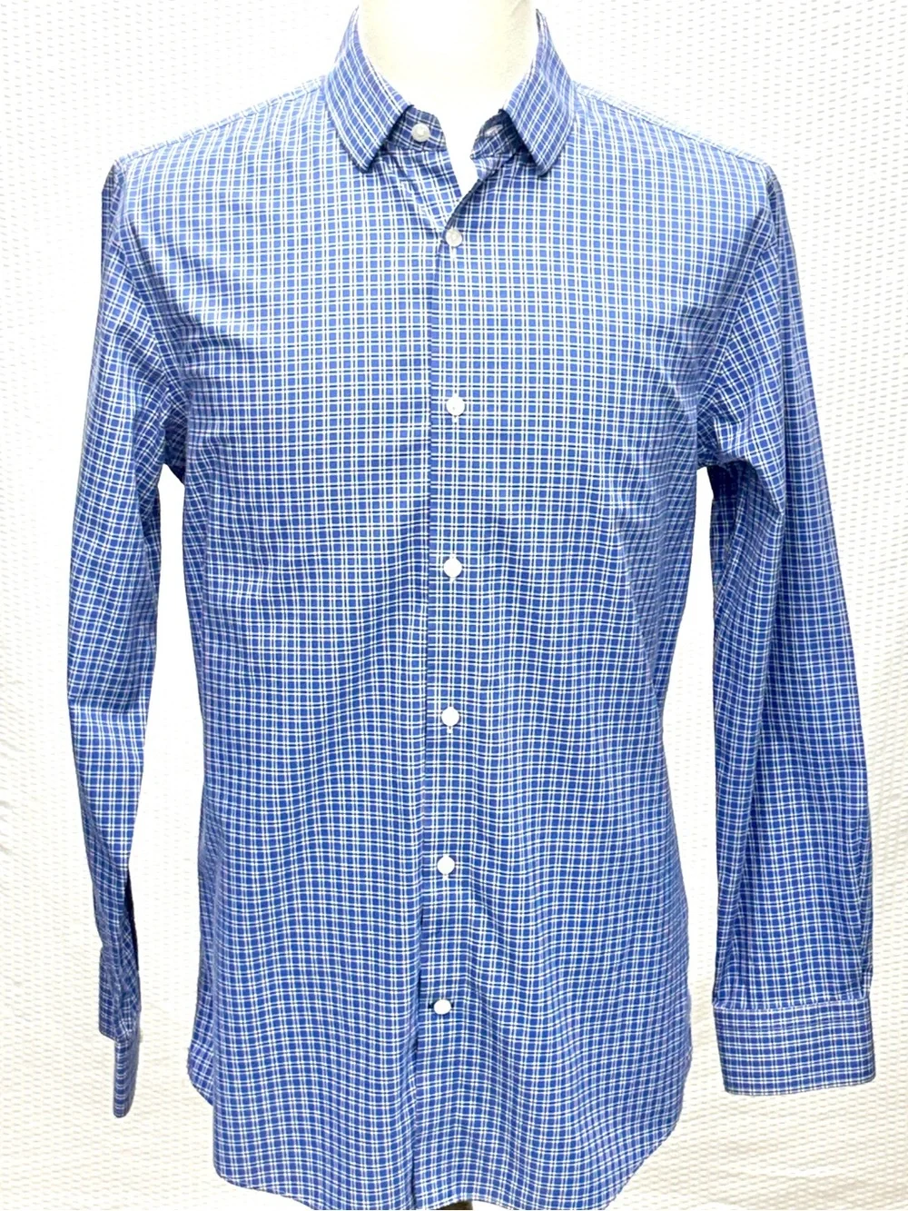 Banana Republic Camden Button Down Shirt Men’s L Non‑Iron Cotton Stretch Plaid